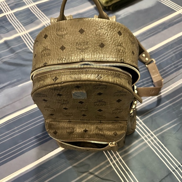 MCM Olive Green Backpack